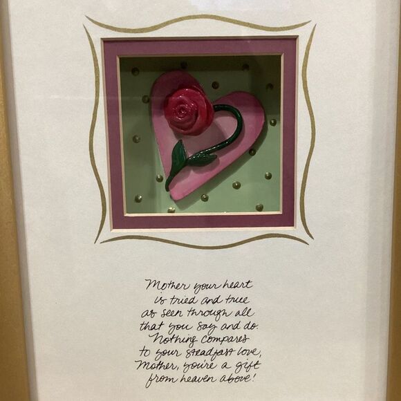 Heart and Rose 3D Framed Wall Decor Picture - Picture 4 of 12